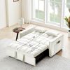 Sleeper Sofa Couch w/Pull Out Bed, 55" Modern Velvet Convertible Sleeper Sofa Bed, Small Love seat Sofa Bed w/Pillows & Side Pockets for Small Space,