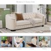 82" Mid Century Modern Sofa with Rubber Wood Legs; Velvet Upholstered Sofa Couch; Sofa with Thick Removable Seat Cushion;  3 Seater Sofa Couch for Liv