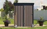 Patio 5ft Wx3ft. L Garden Shed; Metal Lean-to Storage Shed with Adjustable Shelf and Lockable Door; Tool Cabinet for Backyard; Lawn; Garden