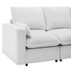 3 Seat Sofa with Removable Back and Seat Cushions and 2 pillows,Teddy Fabric Couch for Living Room, Office, Apartment