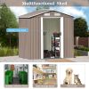 Patio 6ft x4ft Bike Shed Garden Shed; Metal Storage Shed with Lockable Door; Tool Cabinet with Vents and Foundation for Backyard; Lawn; Garden