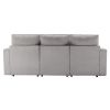 3 Seat Sofa with Removable Back and Seat Cushions and 2 pillows,Teddy Fabric Couch for Living Room, Office, Apartment