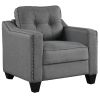 3 Piece Living Room Set with tufted cushions