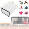 6Pcs Collapsible Shoe Box Stackable Shoe Storage Bin Transparent Dustproof PP Shoe Organizer Container