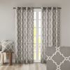 Fretwork Print Grommet Top Window Curtain Panel