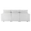 3 Seat Sofa with Removable Back and Seat Cushions and 2 pillows,Teddy Fabric Couch for Living Room, Office, Apartment