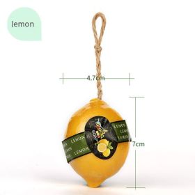 Essential Oil Fruit Soap Melon Fruit Shape Handmade Mild Soap Bath Face Wash Essential Oil Soap Gift Soap (Option: Lemon)